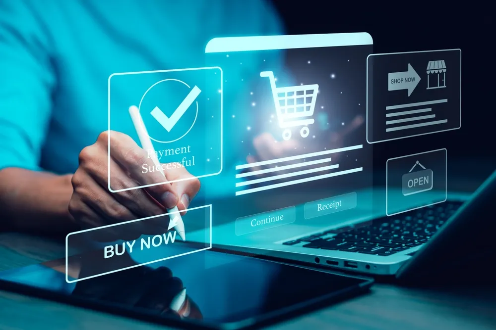 Online payment transaction on smartphone with credit card